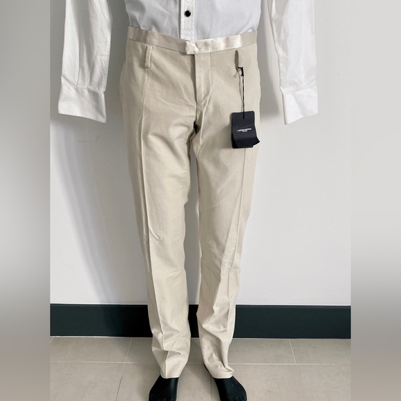 Costume National Cream Suede Tuxedo tux - Picture 3 of 14